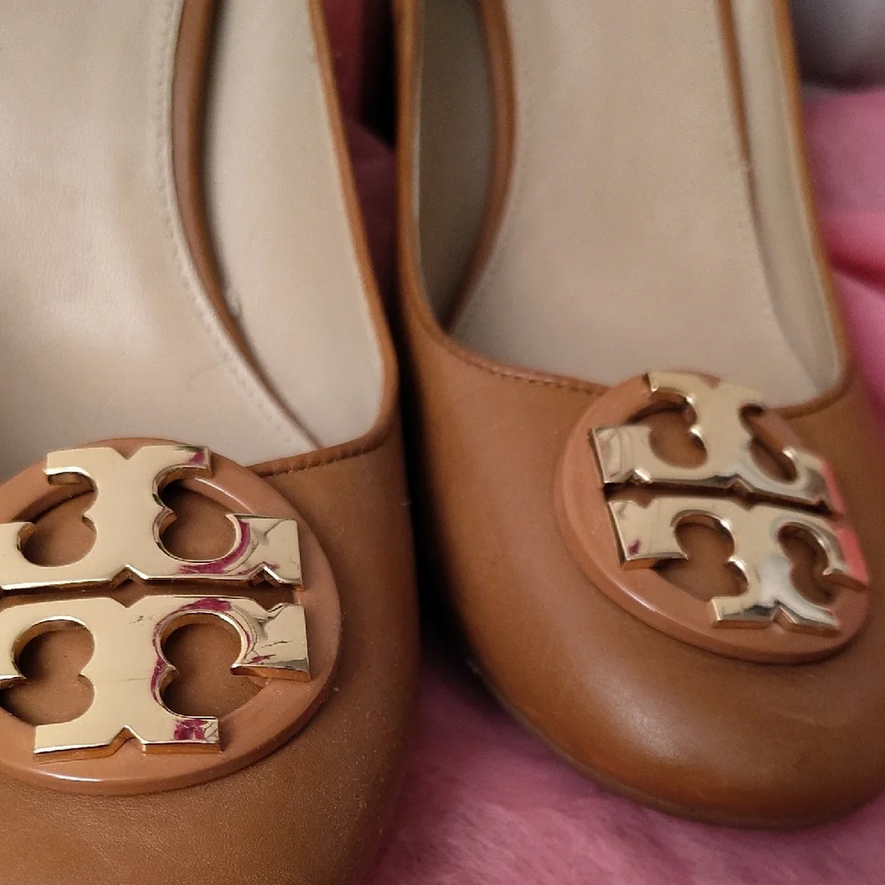 Tory Burch Camel Leather Jamey Pumps 10.5. - Picture 3 of 9